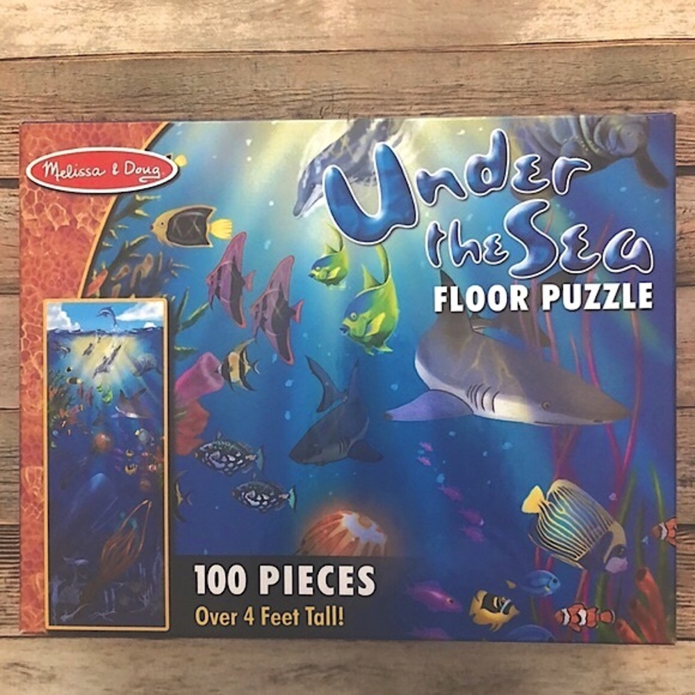 Under the Sea Puzzle Family Game | For Ages 6+. 100 Pieces 4 Feet tall!